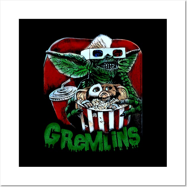 Gremlins Holiday Wall Art by charlesturners